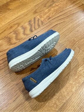 Hey Dude Wendy Sparkling Denim kids sz k12 loafer